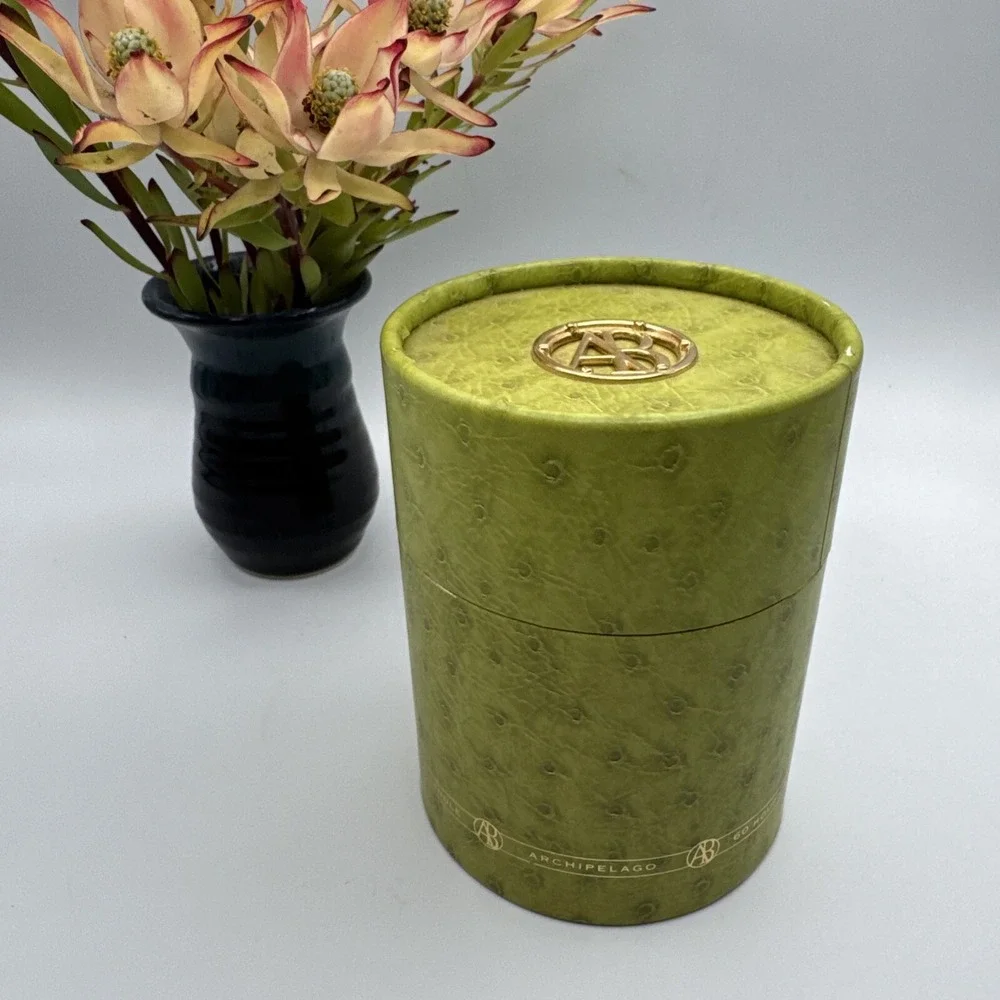Archipelago Botanicals Glass‎ Jar Soy Candle Green Gift Box Lime Vert Citron Oak